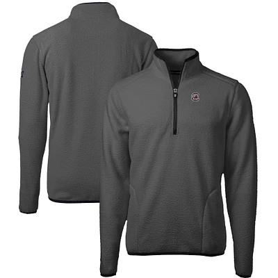 Men's Cutter & Buck Gray/Black South Carolina Gamecocks Cascade Eco Sherpa Fleece Quarter-Zip Pullover Jacket