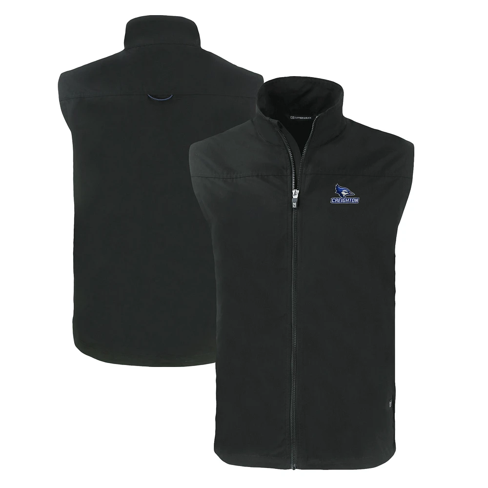 Men's Cutter & Buck Creighton Bluejays Charter Eco Recycled Full-Zip Vest