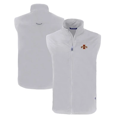 Men's Cutter & Buck Iowa State Cyclones Charter Eco Recycled Full-Zip Vest