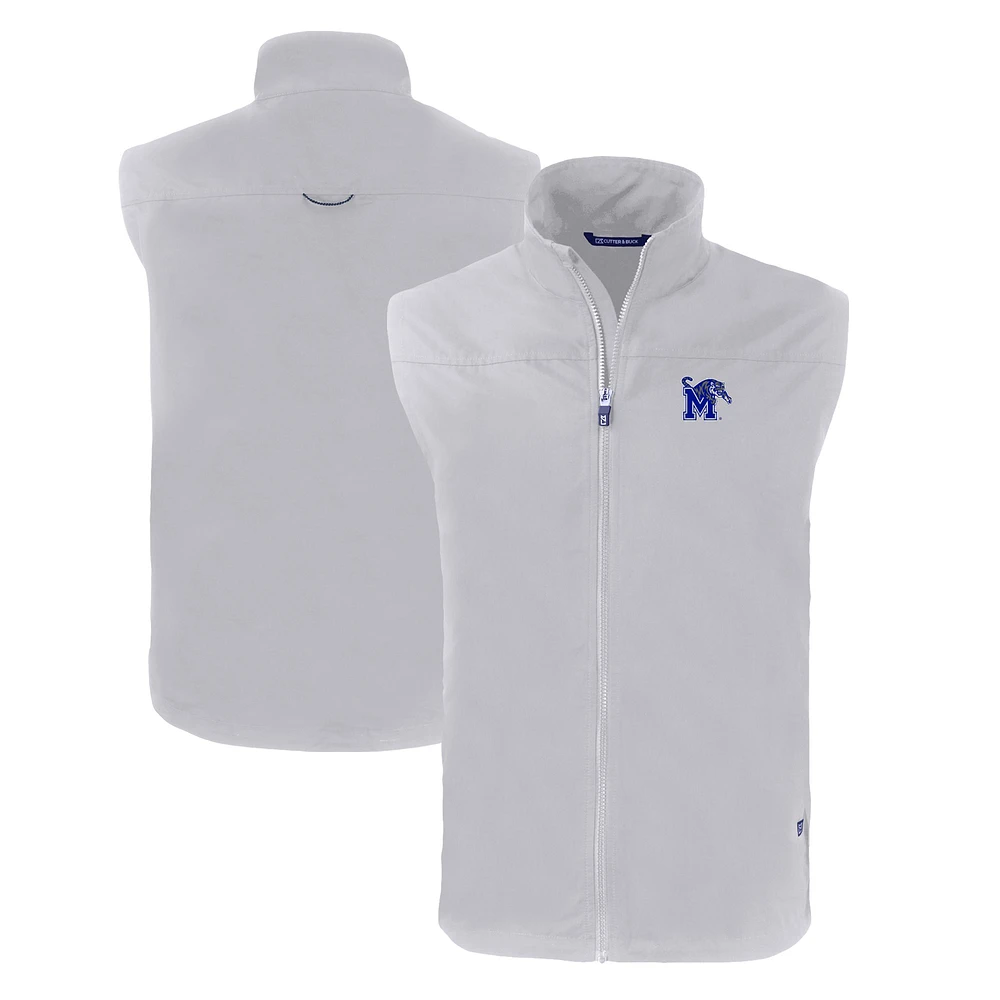 Men's Cutter & Buck Memphis Tigers Charter Eco Recycled Full-Zip Vest