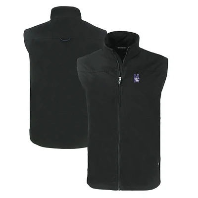 Men's Cutter & Buck Northwestern Wildcats Charter Eco Recycled Full-Zip Vest