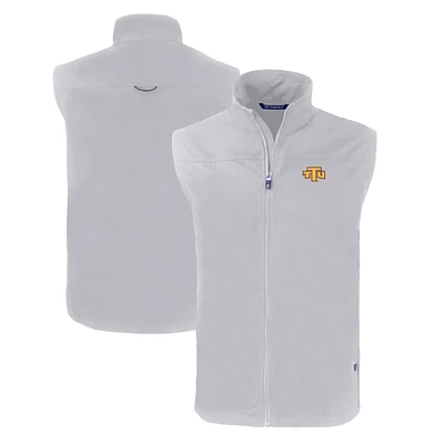 Men's Cutter & Buck Gray Tennessee Tech Golden Eagles Charter Eco Recycled Full-Zip Vest