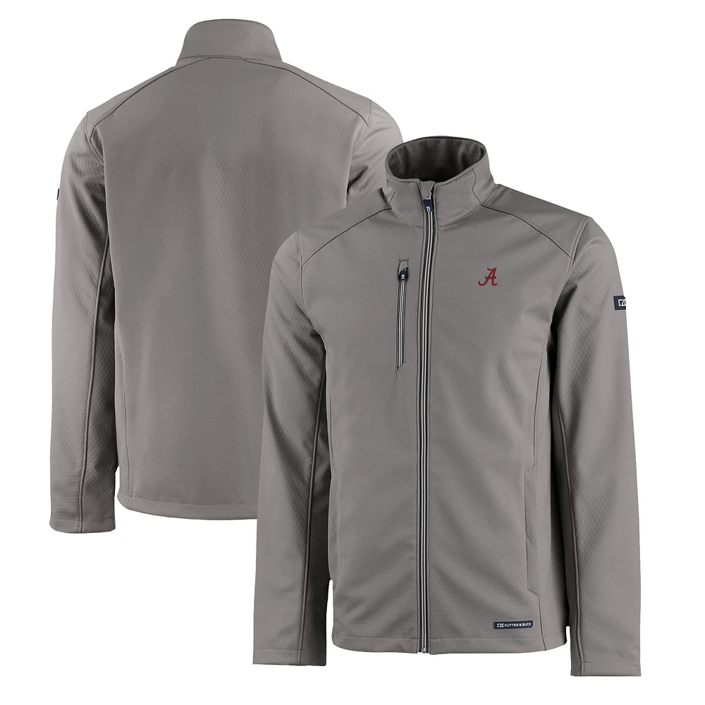 Men's Cutter & Buck Crimson Alabama Crimson Tide Evoke Eco Softshell Recycled Full-Zip Jacket