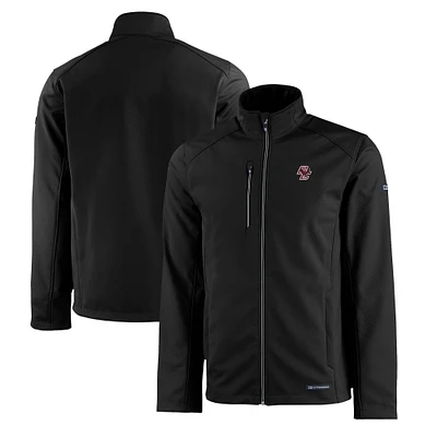 Men's Cutter & Buck Boston College Eagles Evoke Eco Softshell Recycled Full-Zip Jacket