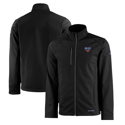 Men's Cutter & Buck SMU Mustangs Evoke Eco Softshell Recycled Full-Zip Jacket