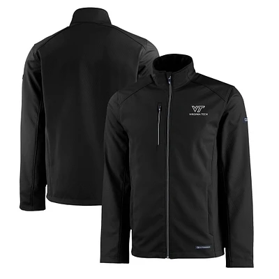 Men's Cutter & Buck Virginia Tech Hokies Evoke Eco Softshell Recycled Full-Zip Jacket