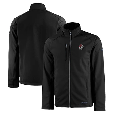 Men's Cutter & Buck Georgia Bulldogs Evoke Eco Softshell Recycled Full-Zip Jacket