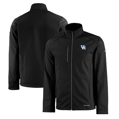 Men's Cutter & Buck Kentucky Wildcats Evoke Eco Softshell Recycled Full-Zip Jacket