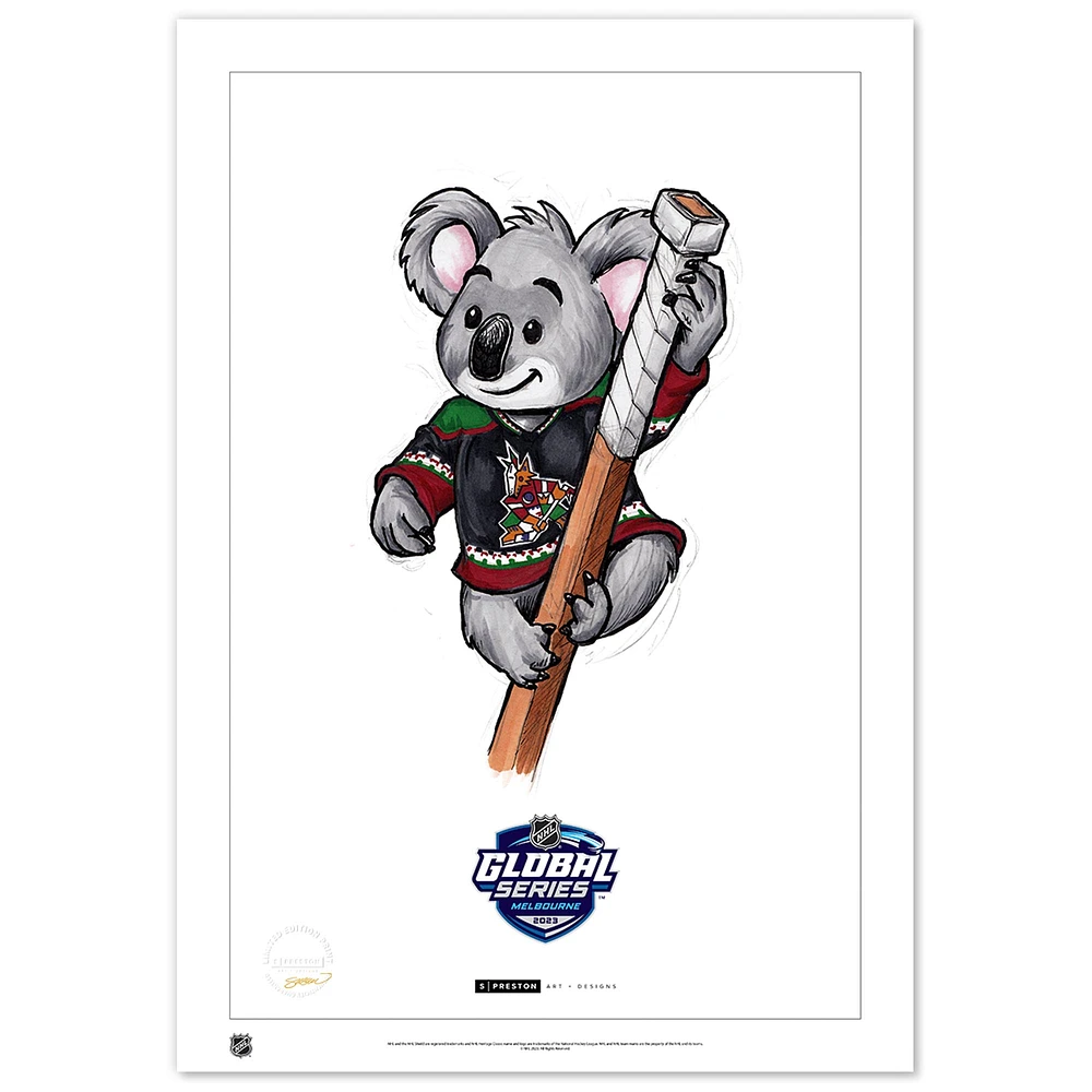 Arizona Coyotes 2023 NHL Global Series Melbourne 24" x 36" Sketch Limited Edition Art Print