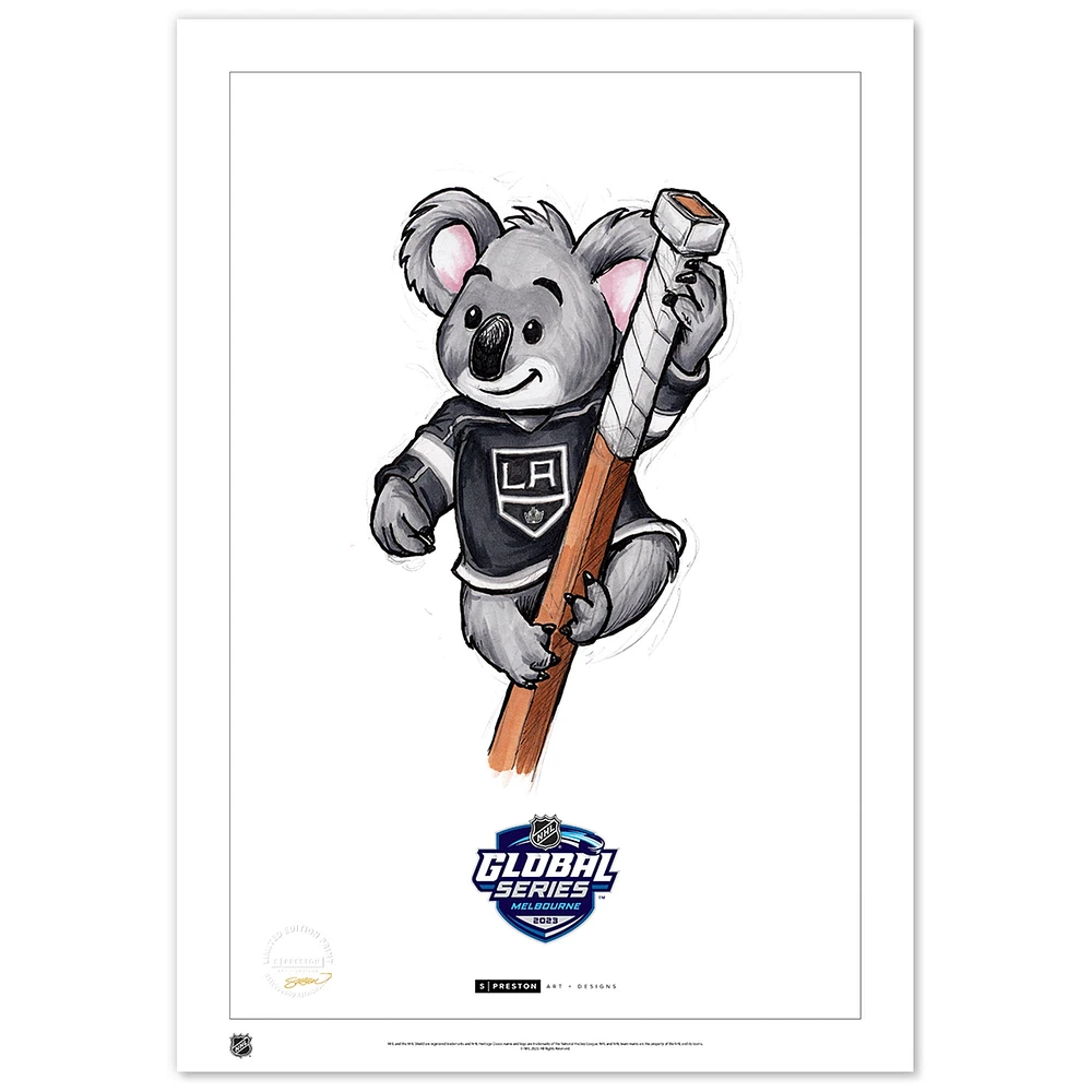 Los Angeles Kings 2023 NHL Global Series Melbourne 24" x 36" Sketch Limited Edition Art Print