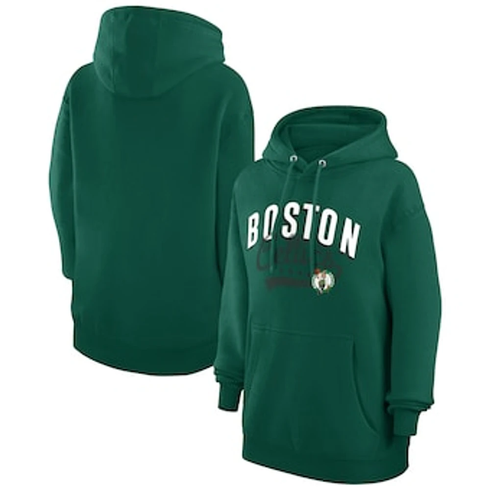 Women's G-III 4Her by Carl Banks Kelly Green Boston Celtics Filigree Logo Pullover Hoodie