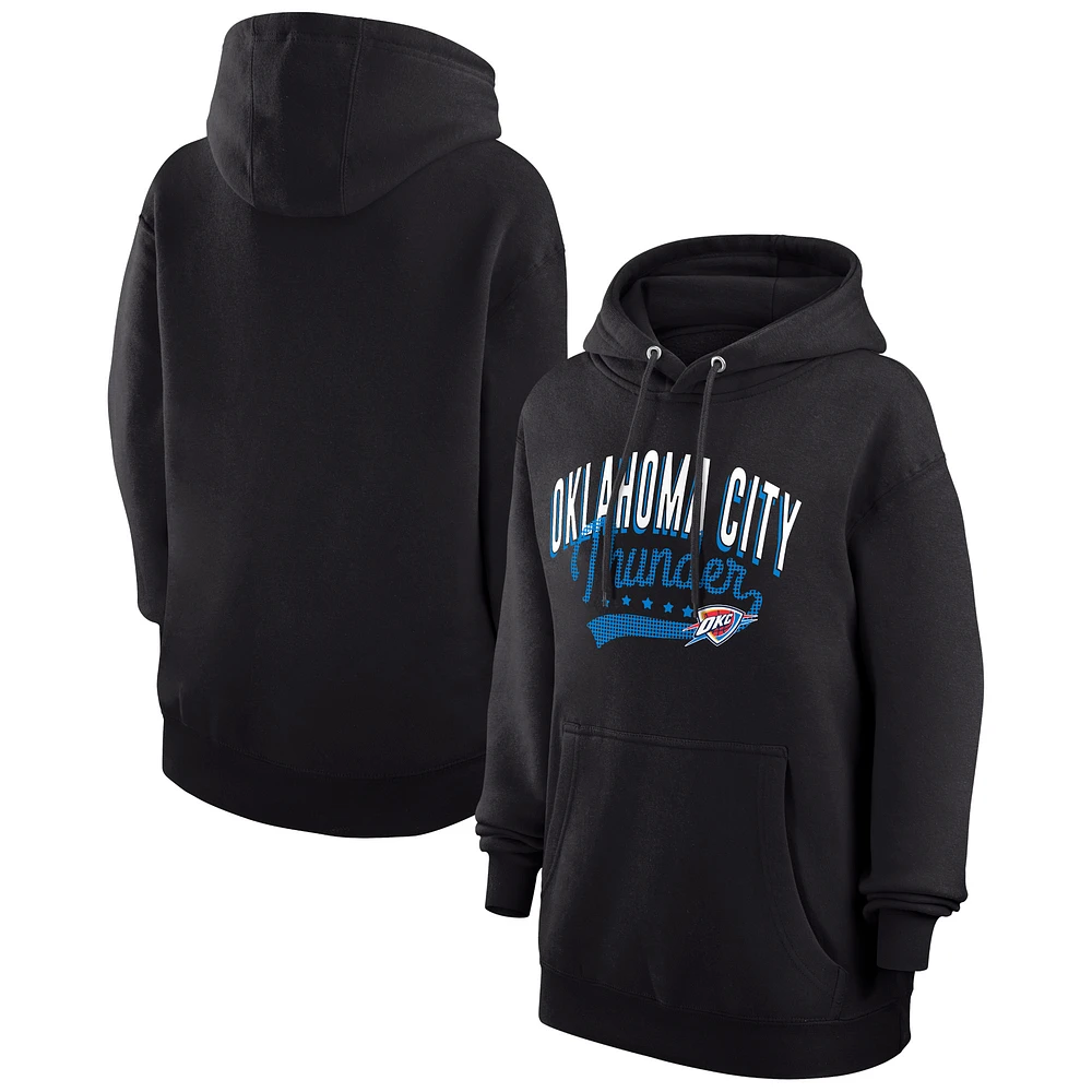 Women's G-III 4Her by Carl Banks Black Oklahoma City Thunder Filigree Logo Pullover Hoodie