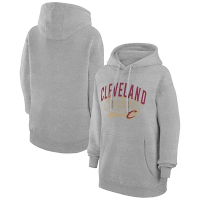 Women's G-III 4Her by Carl Banks Heather Gray Cleveland Cavaliers Filigree Logo Pullover Hoodie