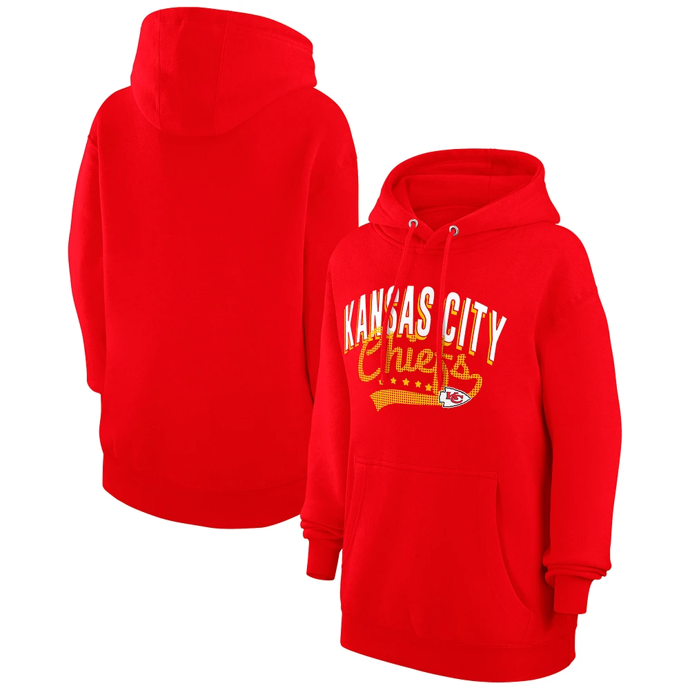 Women's G-III 4Her by Carl Banks Red Kansas City Chiefs Filigree Logo Pullover Hoodie