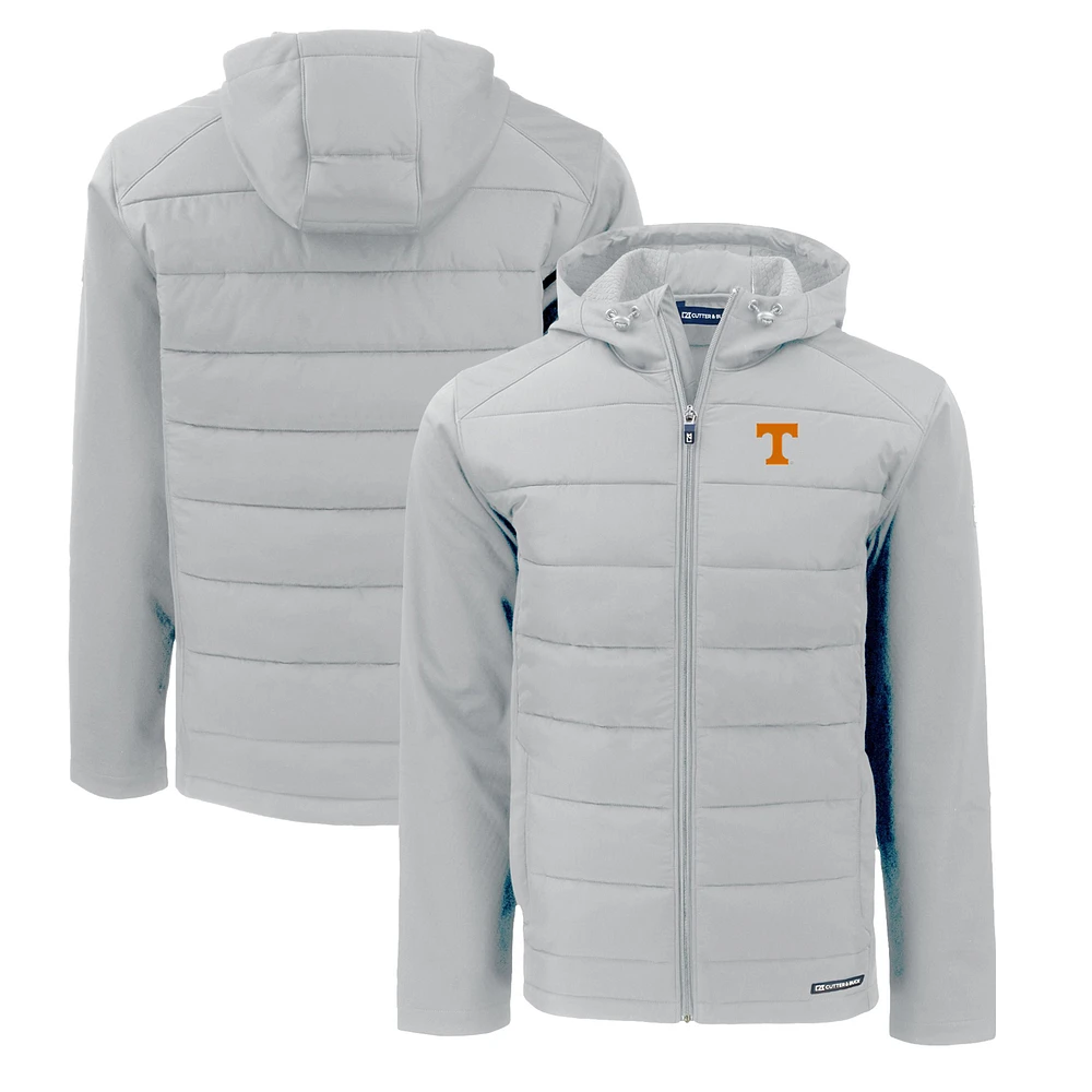 Men's Cutter & Buck Tennessee Volunteers Evoke Hybrid Eco Softshell Recycled Full-Zip Hoodie Jacket