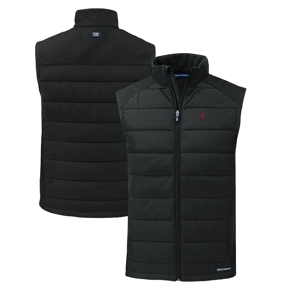 Men's Cutter & Buck Alabama Crimson Tide Evoke Hybrid Eco Softshell Recycled Full-Zip Vest