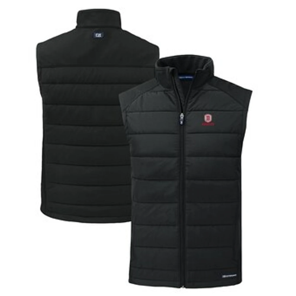 Men's Cutter & Buck Bradley Braves Evoke Hybrid Eco Softshell Recycled Full-Zip Vest