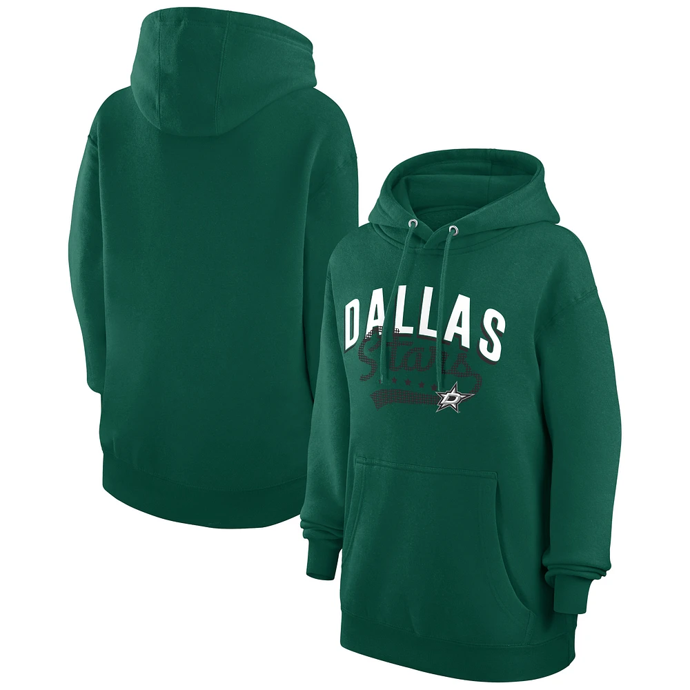 Women's G-III 4Her by Carl Banks Kelly Green Dallas Stars Filigree Logo Pullover Hoodie