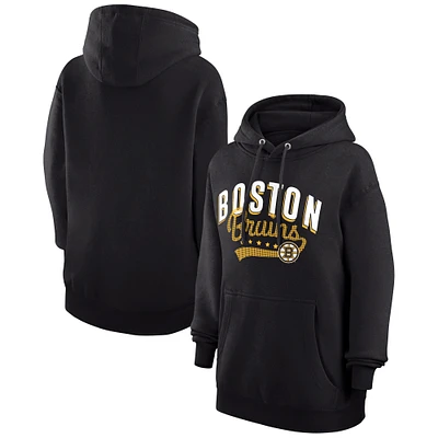 Women's G-III 4Her by Carl Banks Boston Bruins Filigree Logo Pullover Hoodie