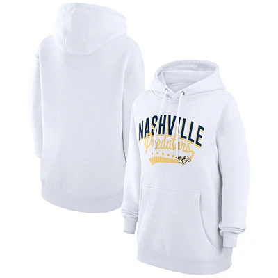 Women's G-III 4Her by Carl Banks White Nashville Predators Filigree Logo Pullover Hoodie