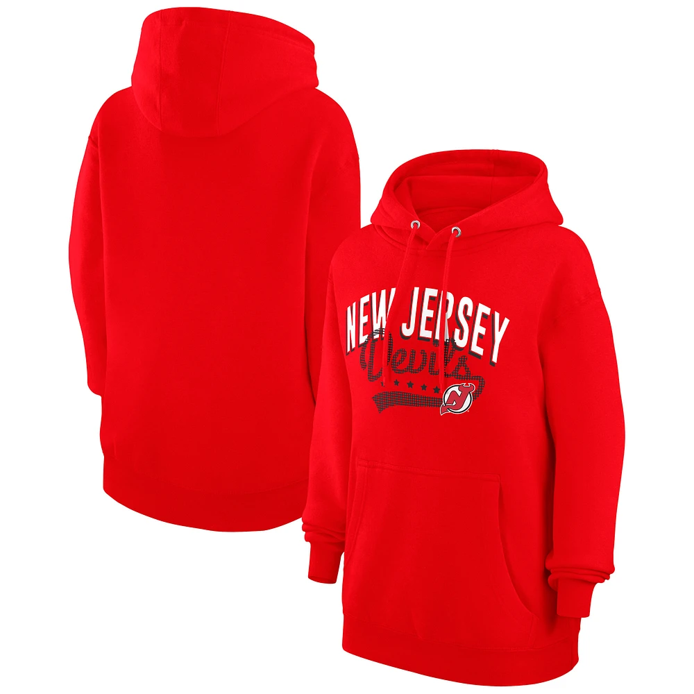Women's G-III 4Her by Carl Banks New Jersey Devils Filigree Logo Pullover Hoodie