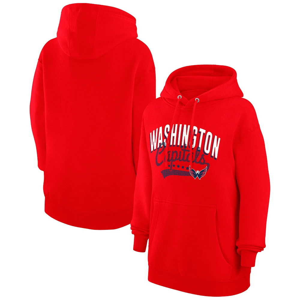 Women's G-III 4Her by Carl Banks Washington Capitals Filigree Logo Pullover Hoodie