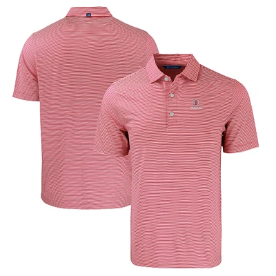 Men's Cutter & Buck Red/White Bradley Braves Forge Eco Double Stripe Stretch Recycled Polo