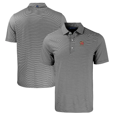 Men's Cutter & Buck Black/White Maryland Terrapins Forge Eco Double Stripe Stretch Recycled Polo