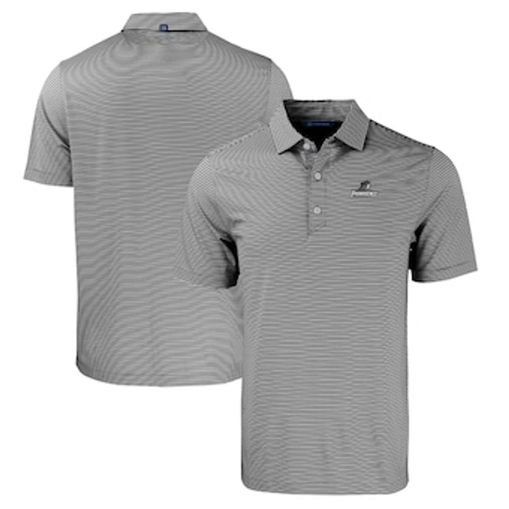 Men's Cutter & Buck Black/White Providence Friars Forge Eco Double Stripe Stretch Recycled Polo