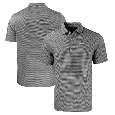 Men's Cutter & Buck Black/White Providence Friars Forge Eco Double Stripe Stretch Recycled Polo