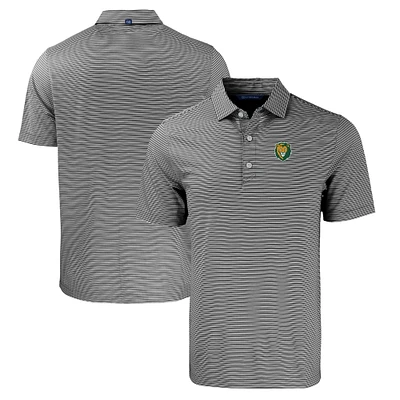 Men's Cutter & Buck Black/White Southeastern Louisiana Lions Forge Eco Double Stripe Stretch Recycled Polo