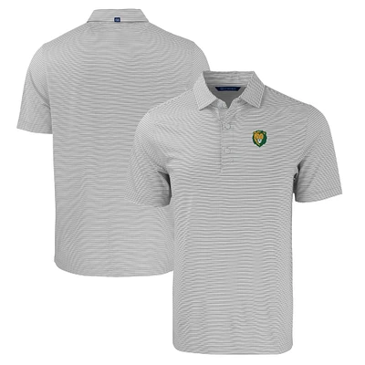 Men's Cutter & Buck Gray/White Southeastern Louisiana Lions Forge Eco Double Stripe Stretch Recycled Polo