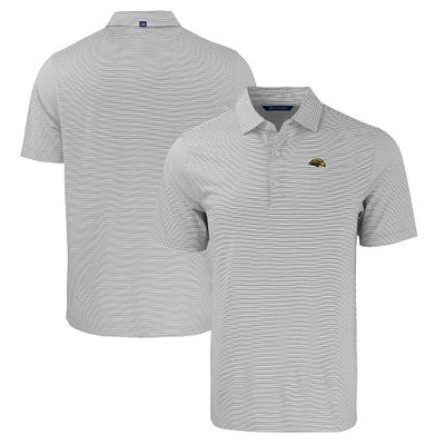 Men's Cutter & Buck Gray/White Southern Miss Golden Eagles Forge Eco Double Stripe Stretch Recycled Polo