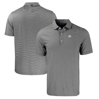 Men's Cutter & Buck Black/White Southern University Jaguars Forge Eco Double Stripe Stretch Recycled Polo
