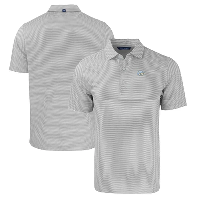 Men's Cutter & Buck Gray/White Southern University Jaguars Forge Eco Double Stripe Stretch Recycled Polo