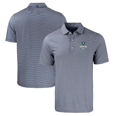 Men's Cutter & Buck Navy/White UNC Wilmington Seahawks Forge Eco Double Stripe Stretch Recycled Polo