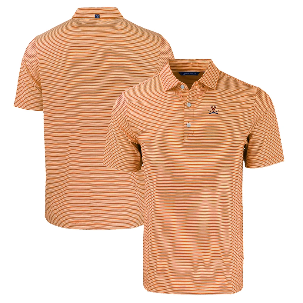 Men's Cutter & Buck Virginia Cavaliers Forge Eco Double Stripe Stretch Recycled Polo