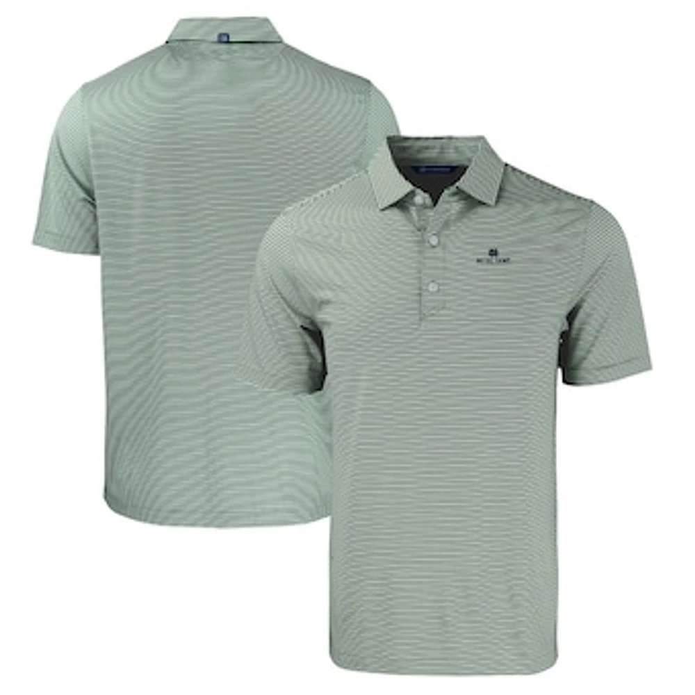 Men's Cutter & Buck Green Notre Dame Fighting Irish Forge Eco Double Stripe Stretch Recycled Polo
