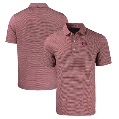 Men's Cutter & Buck Maroon Texas A&M Aggies Forge Eco Double Stripe Stretch Recycled Polo