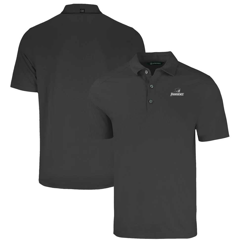 Men's Cutter & Buck Heather Black Providence Friars Forge Eco Stretch Recycled Polo