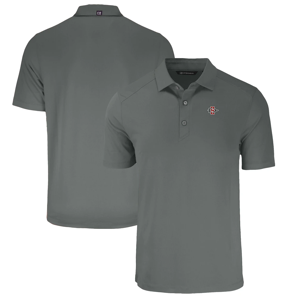 Men's Cutter & Buck Gray San Diego State Aztecs Forge Eco Stretch Recycled Polo