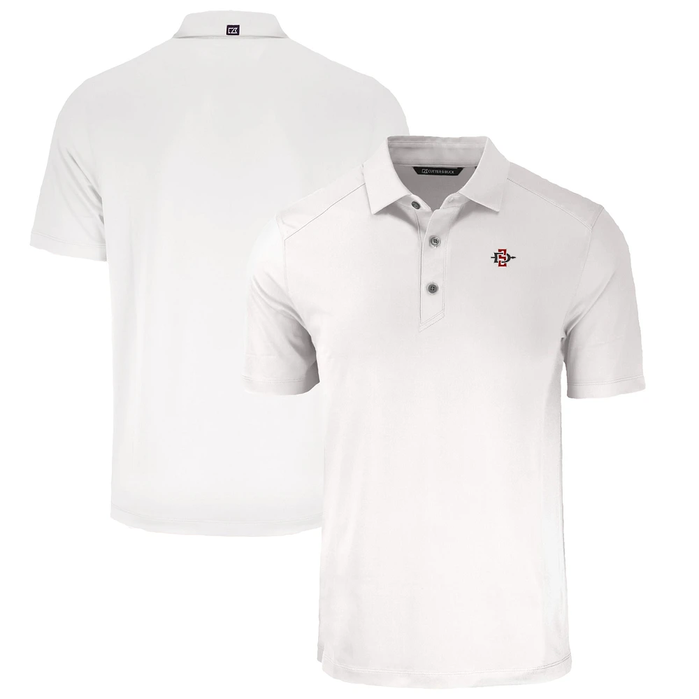 Men's Cutter & Buck White San Diego State Aztecs Forge Eco Stretch Recycled Polo