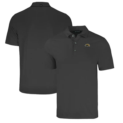Men's Cutter & Buck Heather Black Southern Miss Golden Eagles Forge Eco Stretch Recycled Polo