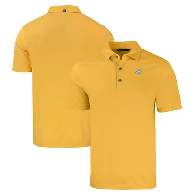 Men's Cutter & Buck Gold Southern University Jaguars Forge Eco Stretch Recycled Polo