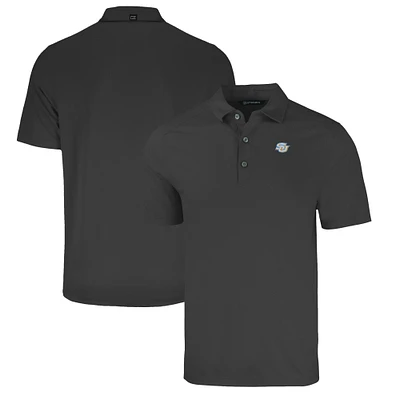 Men's Cutter & Buck Heather Black Southern University Jaguars Forge Eco Stretch Recycled Polo