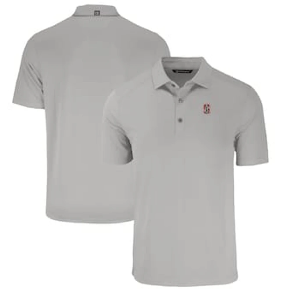 Men's Cutter & Buck Gray Stanford Cardinal Forge Eco Stretch Recycled Polo