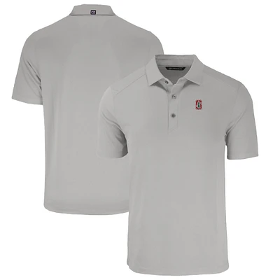 Men's Cutter & Buck Gray Stanford Cardinal Forge Eco Stretch Recycled Polo