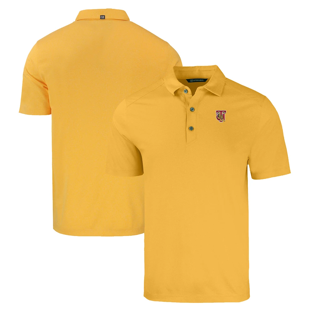 Men's Cutter & Buck Gold Tuskegee Golden Tigers Forge Eco Stretch Recycled Polo