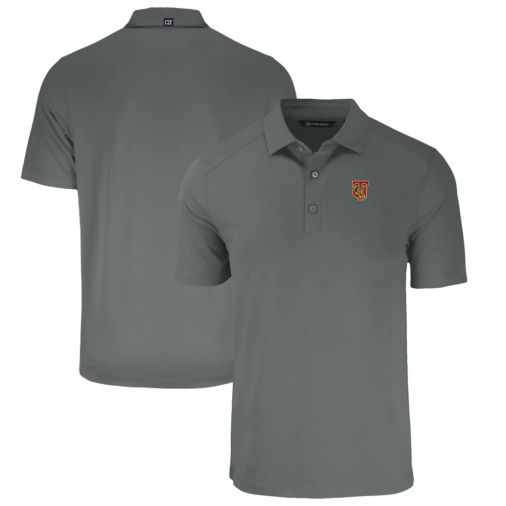 Men's Cutter & Buck Gray Tuskegee Golden Tigers Forge Eco Stretch Recycled Polo