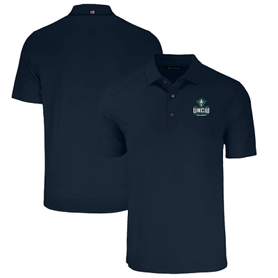 Men's Cutter & Buck Navy UNC Wilmington Seahawks Forge Eco Stretch Recycled Polo